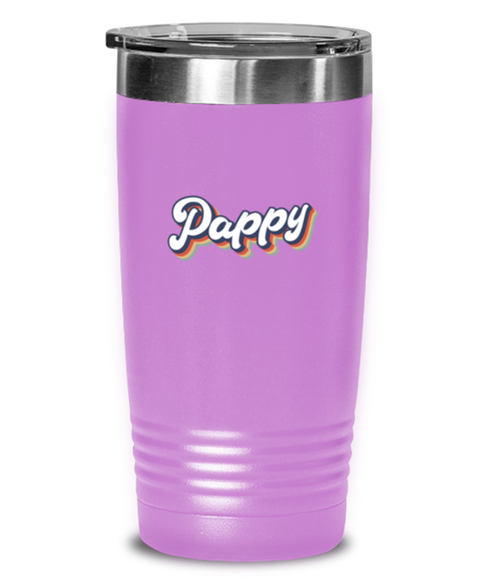 Pappy 1970s 70s Retro for Grandpa Dad Travel Mug, Gifts, Tumbler, Home Office Decor, Coffee Cup, Unique Gag Idea, Him Her