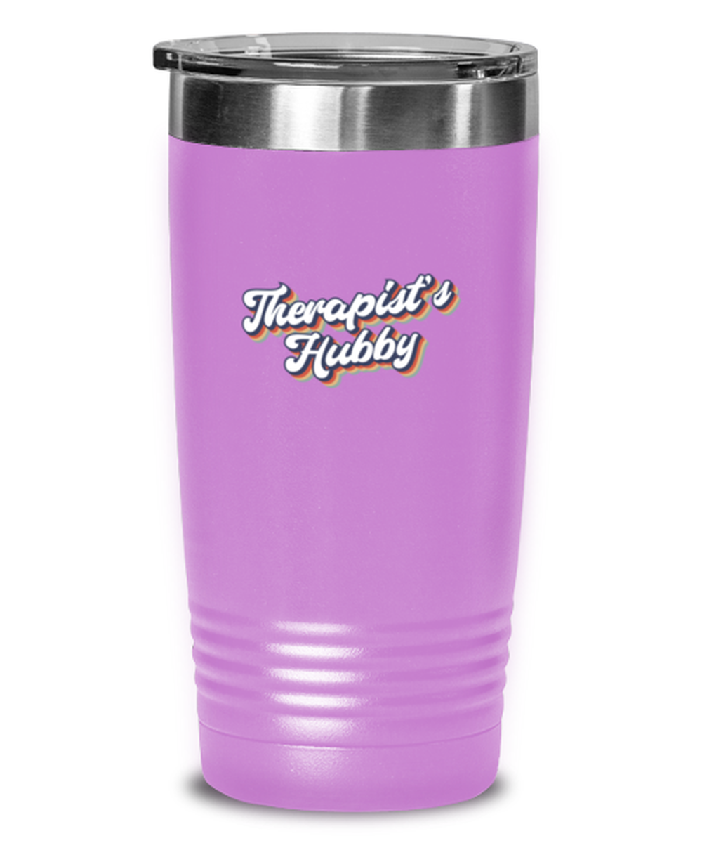 Therapist Hubby 70s 1970s Husband Engagement Wedding Fiance Travel Mug, Gifts, Tumbler, Home Office Decor, Coffee Cup, Unique Gag Idea, Him Her