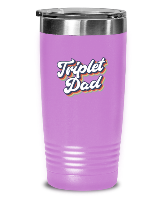 Triplet Dad Daddy of Triplets New Father Travel Mug, Gifts, Tumbler, Home Office Decor, Coffee Cup, Unique Gag Idea, Him Her