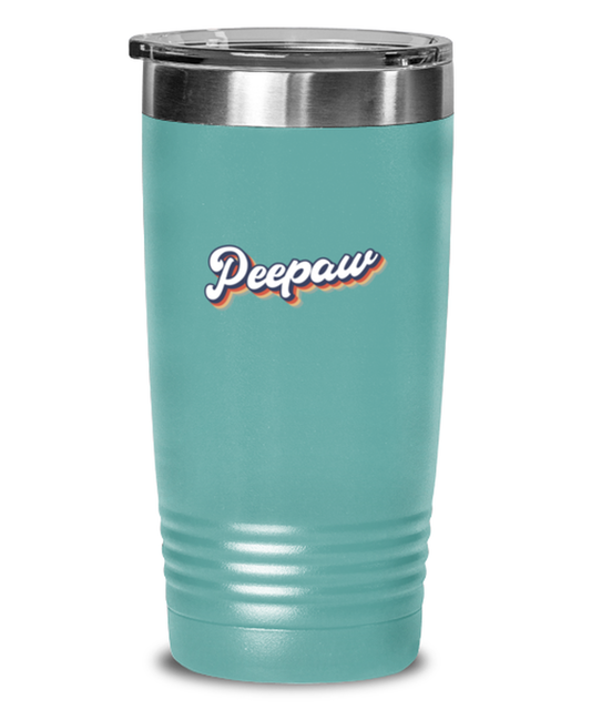 Peepaw Father's Day Grandpa 70s Travel Mug, Gifts, Tumbler, Home Office Decor, Coffee Cup, Unique Gag Idea, Him Her