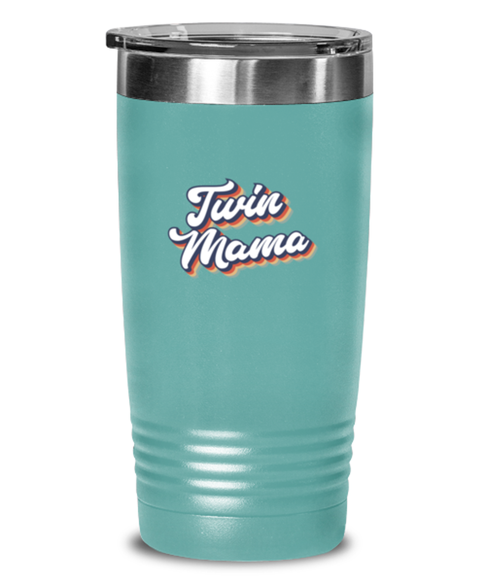 Twin Mama Mom of Twins Mommy Travel Mug, Gifts, Tumbler, Home Office Decor, Coffee Cup, Unique Gag Idea, Him Her