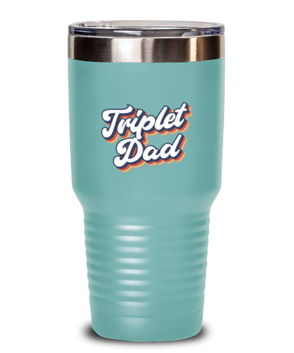 Triplet Dad Daddy of Triplets New Father Travel Mug, Gifts, Tumbler, Home Office Decor, Coffee Cup, Unique Gag Idea, Him Her