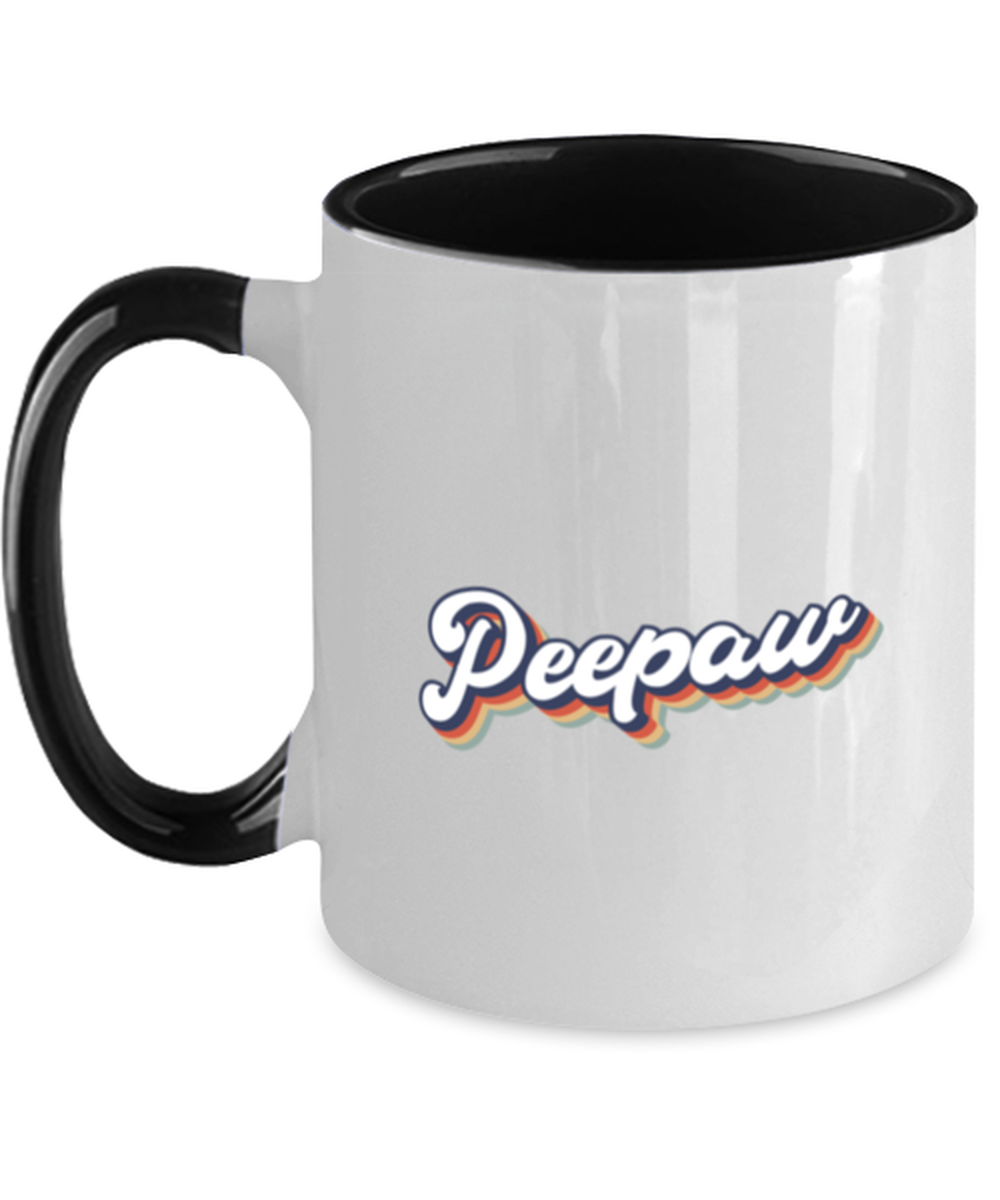 Peepaw Father's Day Grandpa 70s Mug, Gifts, Home Office Decor, Coffee Cup, Unique Gag Idea, Him Her