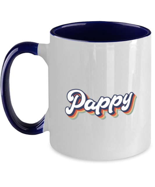 Pappy 1970s 70s Retro for Grandpa Dad Mug, Gifts, Home Office Decor, Coffee Cup, Unique Gag Idea, Him Her