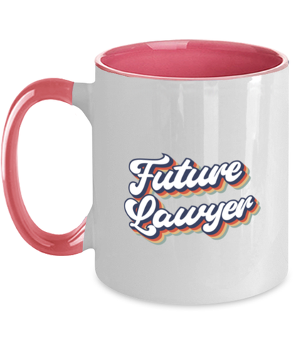 Future Lawyer 70s 1970s Graduation Law School Student Mug, Gifts, Home Office Decor, Coffee Cup, Unique Gag Idea, Him Her