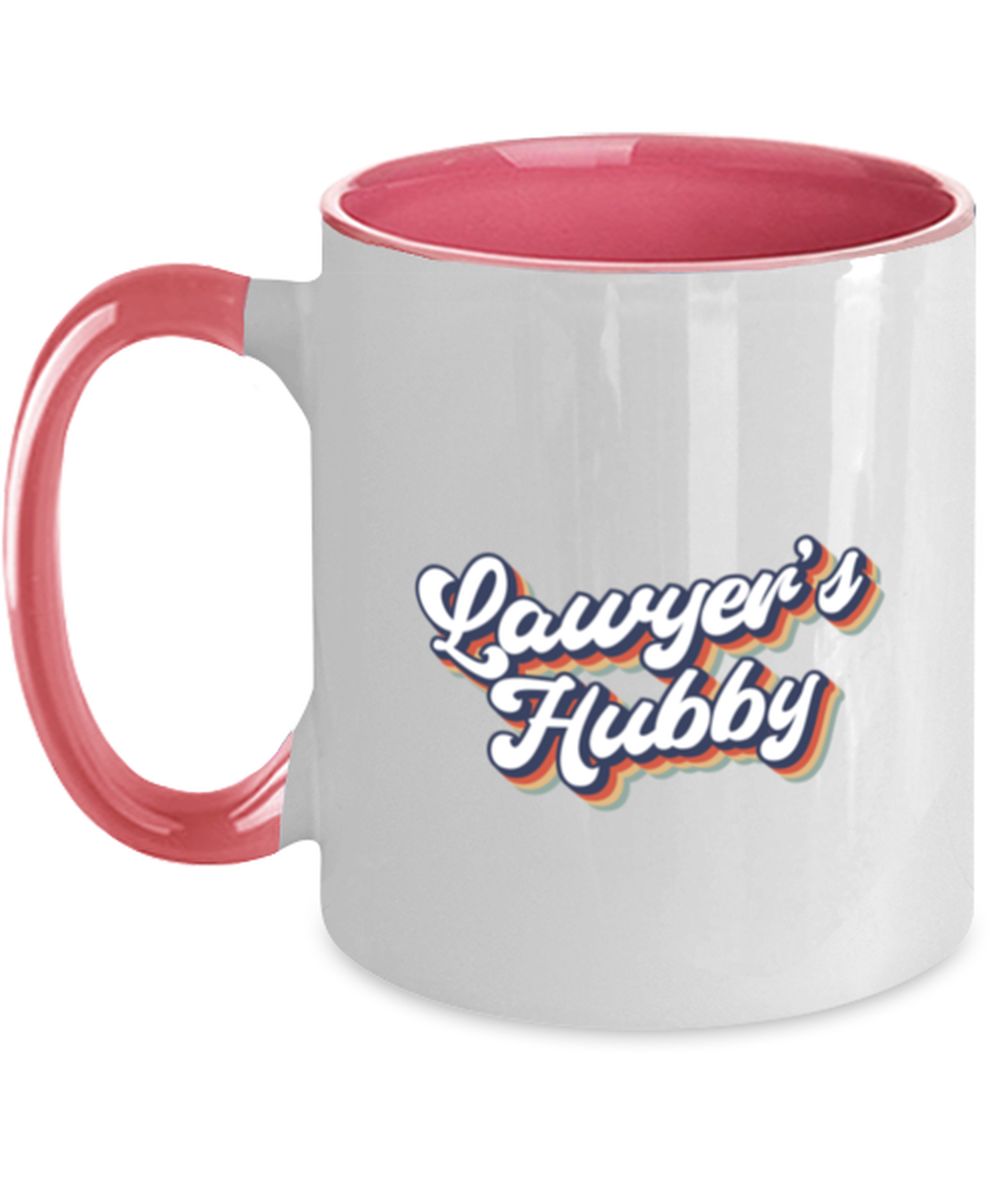 Lawyer Hubby 70s 1970s Husband Engagement Wedding Fiance Mug, Gifts, Home Office Decor, Coffee Cup, Unique Gag Idea, Him Her