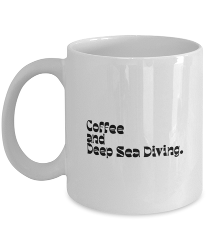 Deep Sea Diver 70s 1970s Diving Dive Mug, Gifts, Home Office Decor, Coffee Cup, Unique Gag Idea, Him Her