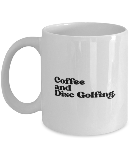 Disc Golf 70s 1970s Frisbee Golfing Dad Mug, Gifts, Home Office Decor, Coffee Cup, Unique Gag Idea, Him Her