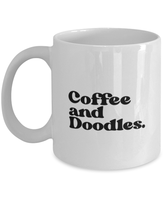 Doodle Lover 70s 1970s Mom Dad Golden Doodle Retriever Mug, Gifts, Home Office Decor, Coffee Cup, Unique Gag Idea, Him Her