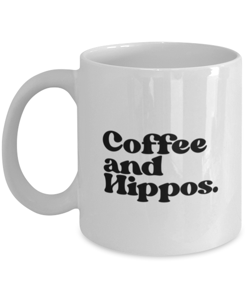 Hippo Hippopotamus 70s 1970s Lover Cute  Mug, Gifts, Home Office Decor, Coffee Cup, Unique Gag Idea, Him Her