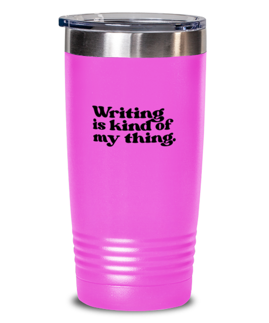 Writing Novel 70s 1970s Writer Journalist Novelist Travel Mug, Gifts, Tumbler, Home Office Decor, Coffee Cup, Unique Gag Idea, Him Her