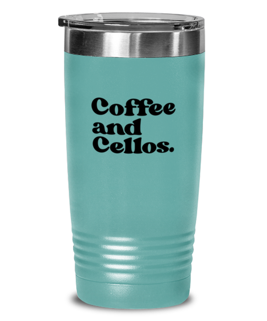 Cello 70s 1970s Cellist Travel Mug, Gifts, Tumbler, Home Office Decor, Coffee Cup, Unique Gag Idea, Him Her