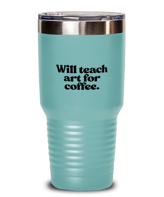 Art Teacher 70s 1970s Travel Mug, Gifts, Tumbler, Home Office Decor, Coffee Cup, Unique Gag Idea, Him Her