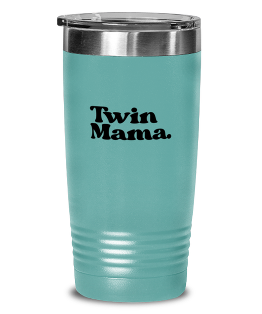 Twin Mama 70s 1970s Mom of Twins Mommy Travel Mug, Gifts, Tumbler, Home Office Decor, Coffee Cup, Unique Gag Idea, Him Her