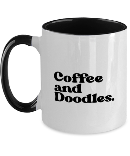 Doodle Lover 70s 1970s Mom Dad Golden Doodle Retriever Mug, Gifts, Home Office Decor, Coffee Cup, Unique Gag Idea, Him Her