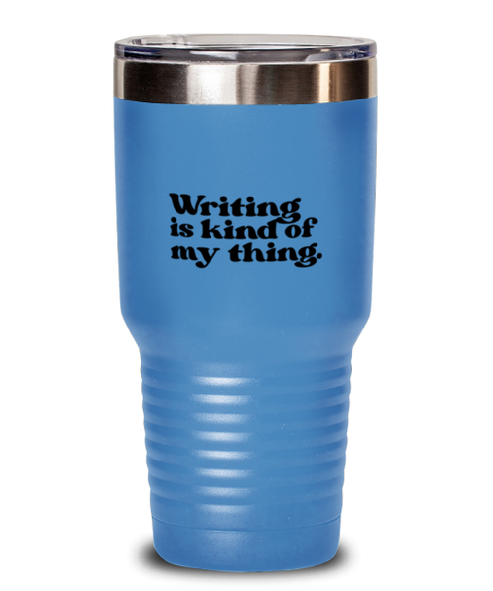 Writing Novel 70s 1970s Writer Journalist Novelist Travel Mug, Gifts, Tumbler, Home Office Decor, Coffee Cup, Unique Gag Idea, Him Her