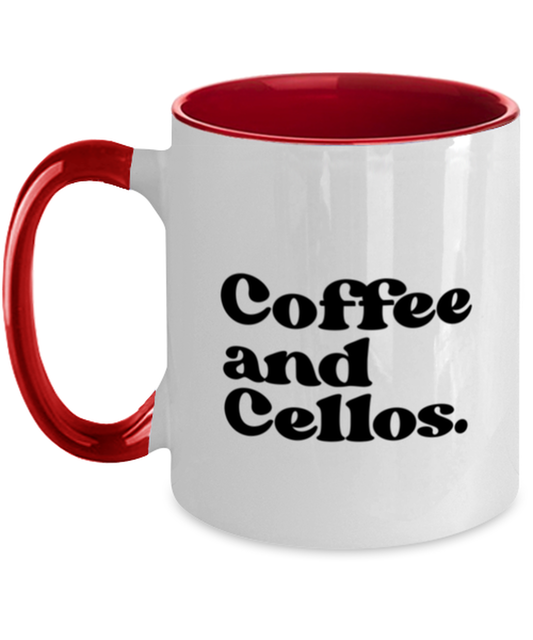 Cello 70s 1970s Cellist Mug, Gifts, Home Office Decor, Coffee Cup, Unique Gag Idea, Him Her