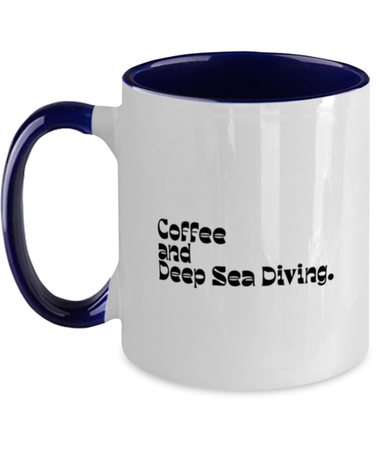 Deep Sea Diver 70s 1970s Diving Dive Mug, Gifts, Home Office Decor, Coffee Cup, Unique Gag Idea, Him Her