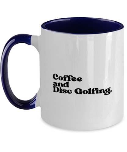 Disc Golf 70s 1970s Frisbee Golfing Dad Mug, Gifts, Home Office Decor, Coffee Cup, Unique Gag Idea, Him Her