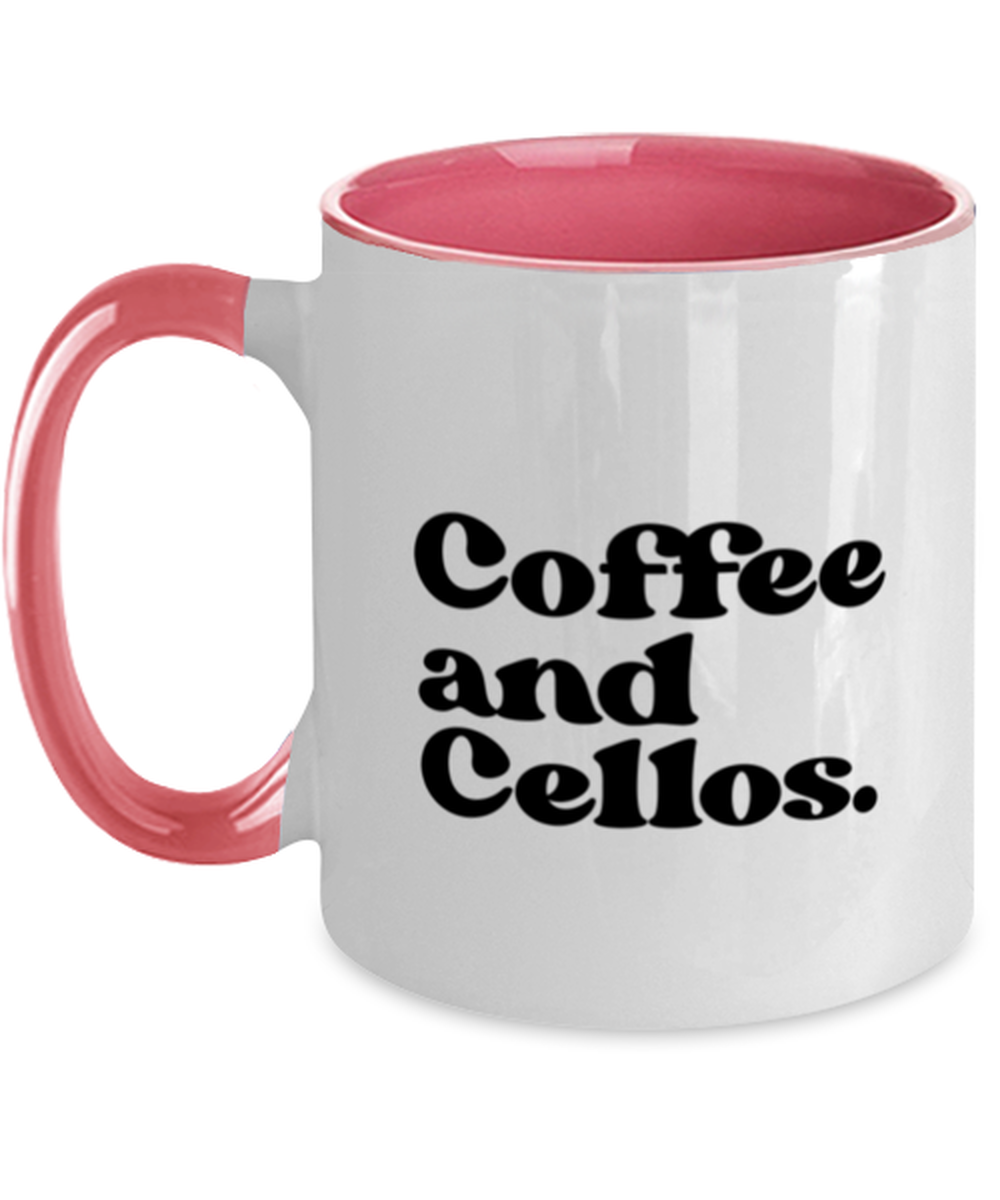 Cello 70s 1970s Cellist Mug, Gifts, Home Office Decor, Coffee Cup, Unique Gag Idea, Him Her