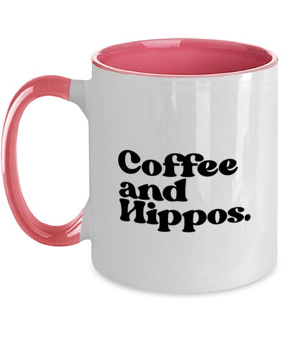 Hippo Hippopotamus 70s 1970s Lover Cute  Mug, Gifts, Home Office Decor, Coffee Cup, Unique Gag Idea, Him Her