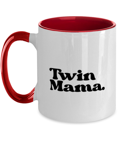 Twin Mama 70s 1970s Mom of Twins Mommy Mug, Gifts, Home Office Decor, Coffee Cup, Unique Gag Idea, Him Her