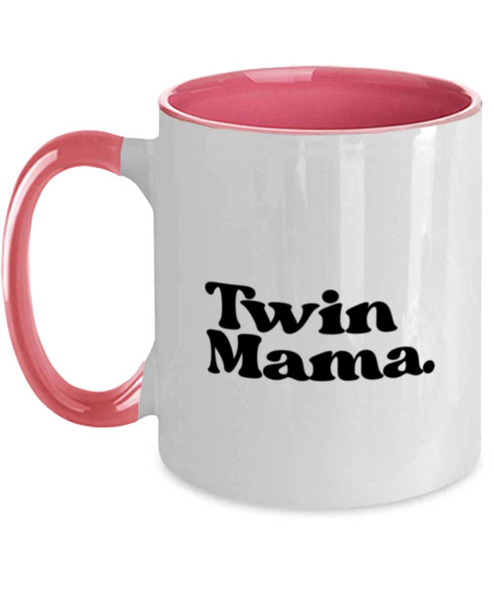 Twin Mama 70s 1970s Mom of Twins Mommy Mug, Gifts, Home Office Decor, Coffee Cup, Unique Gag Idea, Him Her