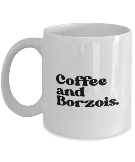 Borzoi Lover 70s Retro Dog Owner Mom Dad Mug, Gifts, Home Office Decor, Coffee Cup, Unique Gag Idea, Him Her