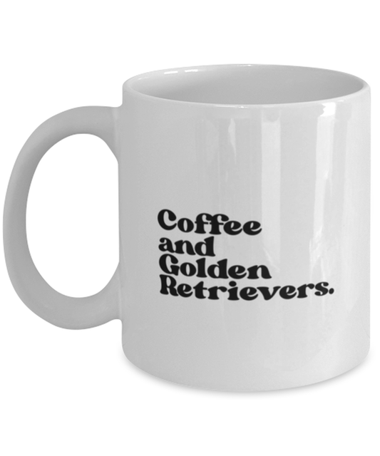 Golden Retriever Lover 70s Retro Dog Owner Mom Dad Mug, Gifts, Home Office Decor, Coffee Cup, Unique Gag Idea, Him Her