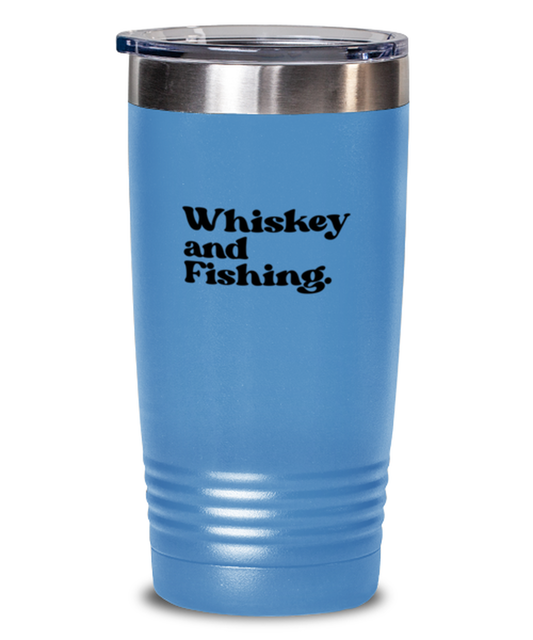 Fishing 70s Retro Whiskey Fisherman Fishing Lover Travel Mug, Gifts, Tumbler, Home Office Decor, Coffee Cup, Unique Gag Idea, Him Her