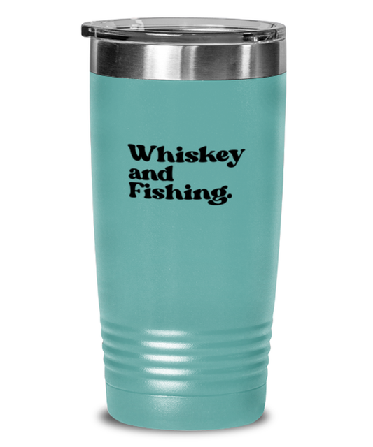 Fishing 70s Retro Whiskey Fisherman Fishing Lover Travel Mug, Gifts, Tumbler, Home Office Decor, Coffee Cup, Unique Gag Idea, Him Her