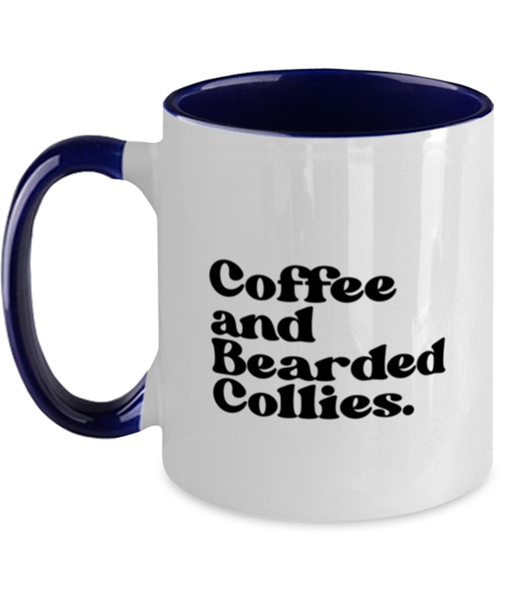 Bearded Collie Lover 70s Retro Dog Owner Mom Dad Mug, Gifts, Home Office Decor, Coffee Cup, Unique Gag Idea, Him Her