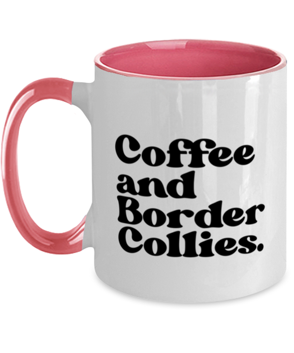 Border Collie Lover 70s Retro Dog Owner Mom Dad Mug, Gifts, Home Office Decor, Coffee Cup, Unique Gag Idea, Him Her