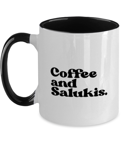 Saluki Dog Lover 70s Retro Dog Owner Mom Dad Mug, Gifts, Home Office Decor, Coffee Cup, Unique Gag Idea, Him Her