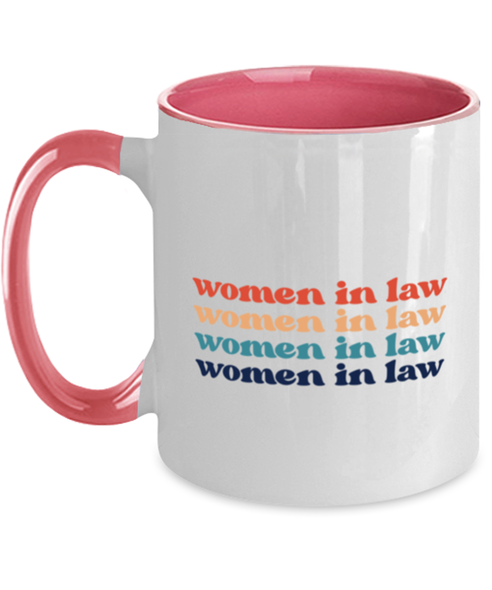 Women in Law Lawyer Attorney Graduation Female School Student Mug, Gifts, Home Office Decor, Coffee Cup, Unique Gag Idea, Him Her