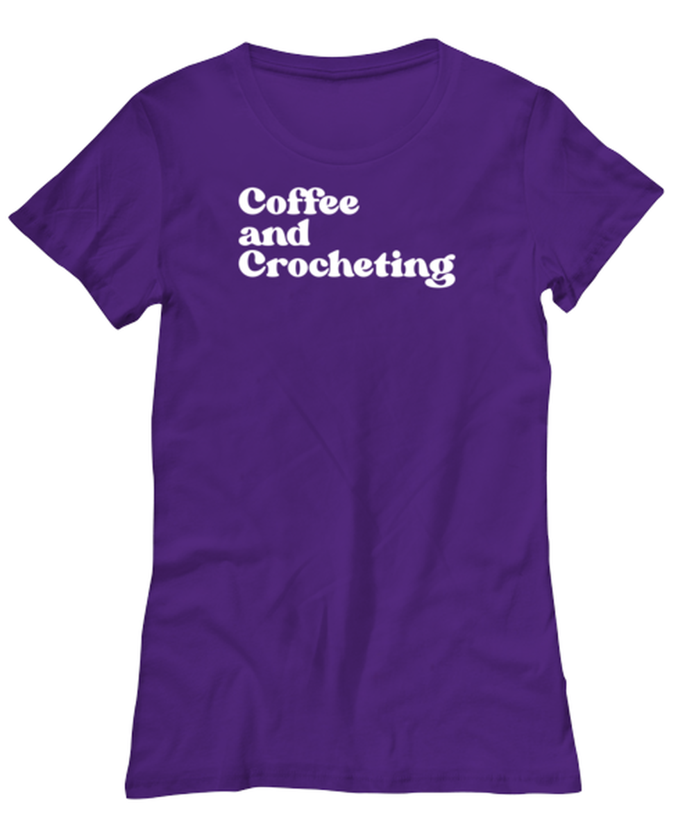 Crocheting 1970s 70s Womens Shirt, Gifts, Female Tshirt, Woman Tee, Funny