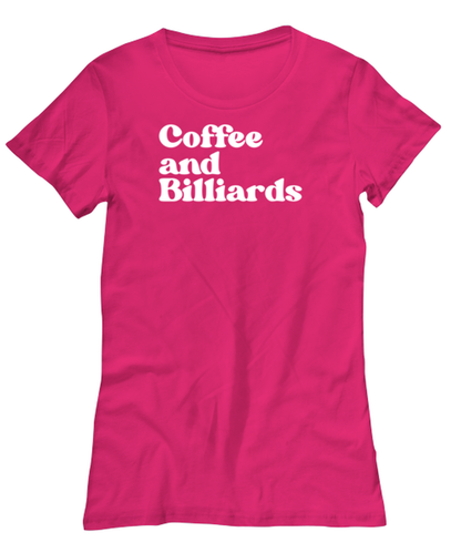 Billiards 1970s 70s Pool Player Womens Shirt, Gifts, Female Tshirt, Woman Tee, Funny