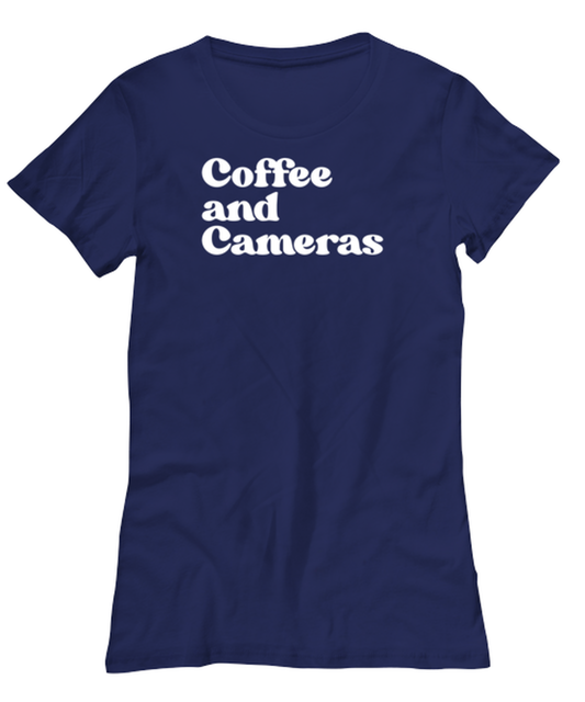 Camera Collector 1970s 70s Photographer Videographer Womens Shirt, Gifts, Female Tshirt, Woman Tee, Funny