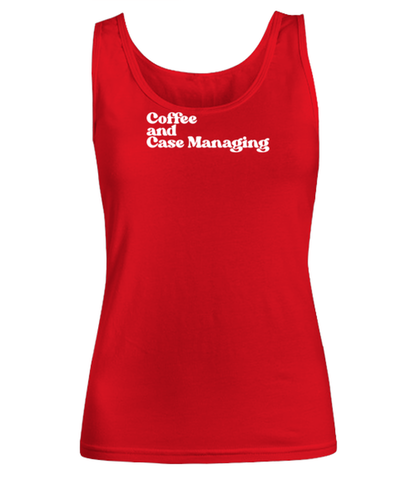 Case Manager 1970s 70s Womens Tank Top, Gifts, Female Tank Shirt, Funny