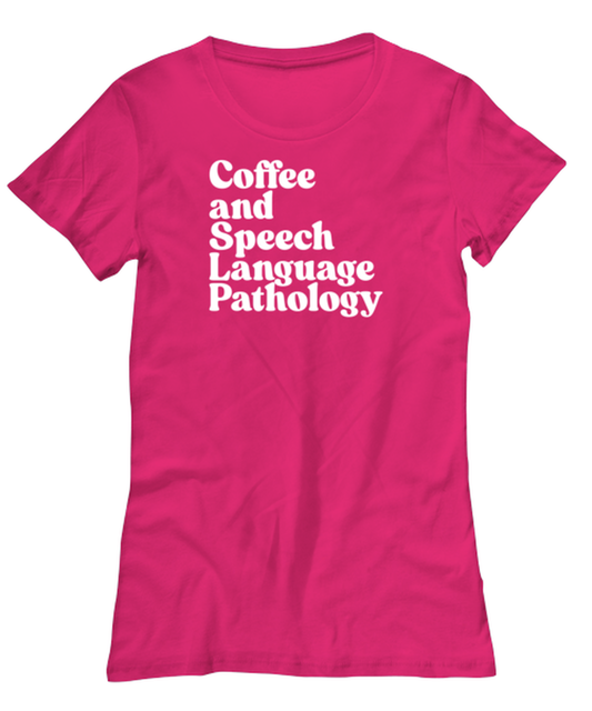 Speech Language Pathologist SLP 1970s 70s Womens Shirt, Gifts, Female Tshirt, Tee, Funny