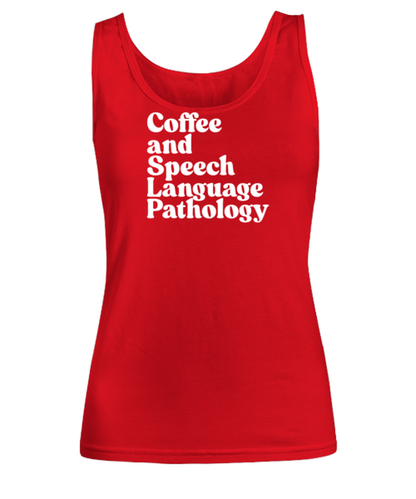 Speech Language Pathologist SLP 1970s 70s Womens Tank Top, Gifts, Female Tank Shirt, Funny