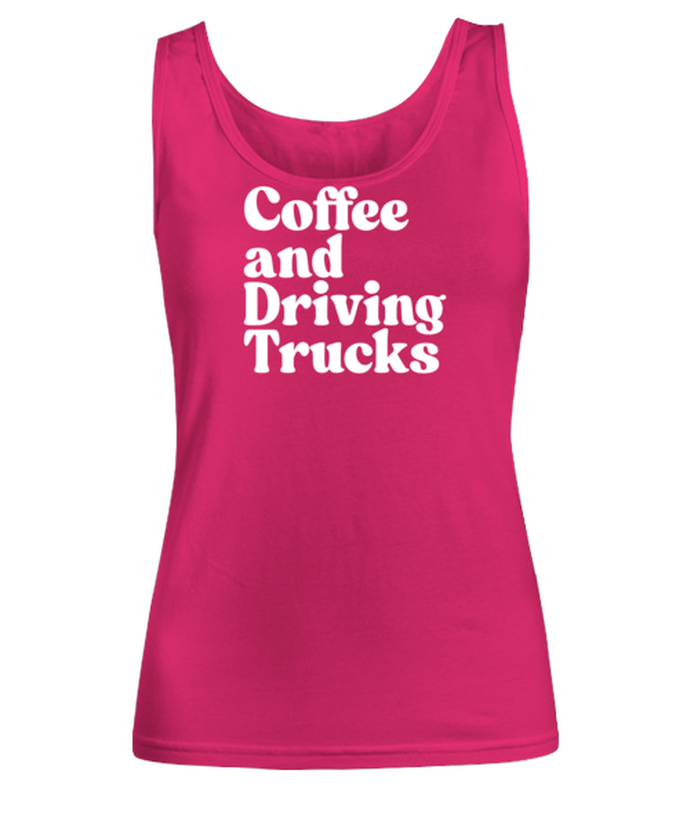 Truck driver 1970s 70s Womens Tank Top, Gifts, Female Tank Shirt, Funny