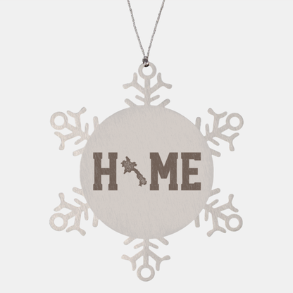 Laos Laotian Home Moving Away Homesick Ornament, Snowflake, Gifts, Christmas, Stocking Stuffer