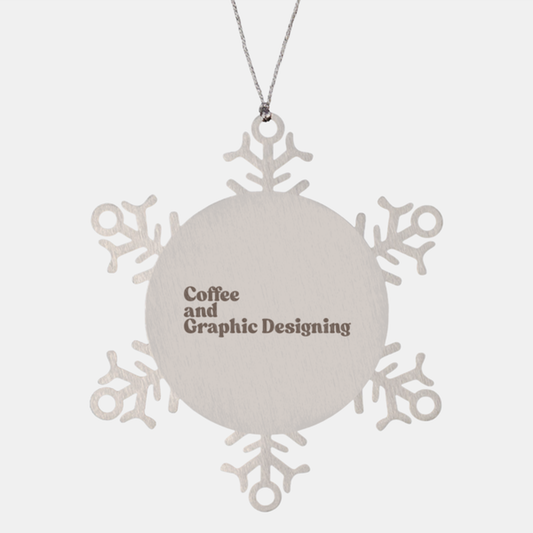 Graphic Designer 1970s 70s Ornament, Snowflake, Gifts, Christmas, Stocking Stuffer