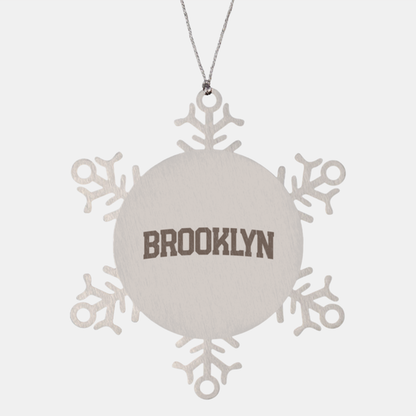 Brooklyn NY New York Moving Away Ornament, Snowflake, Gifts, Christmas, Stocking Stuffer