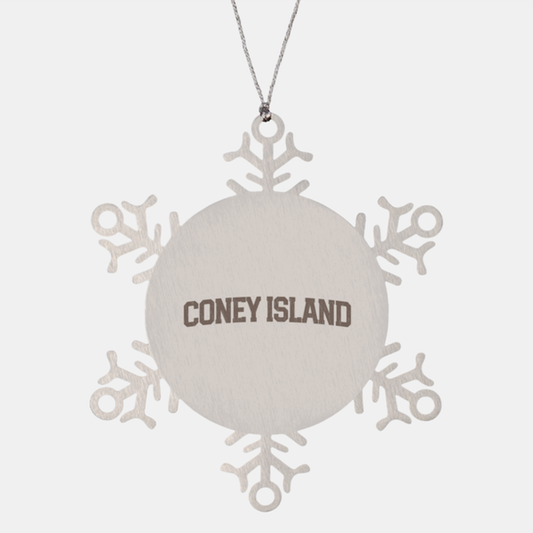 Coney Island NY New York Moving Away Ornament, Snowflake, Gifts, Christmas, Stocking Stuffer