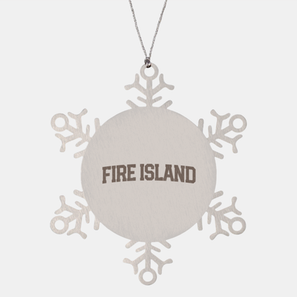 Fire Island NY New York Moving Away Ornament, Snowflake, Gifts, Christmas, Stocking Stuffer