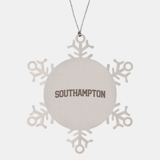 Southampton NY New York Moving Away Ornament, Snowflake, Gifts, Christmas, Stocking Stuffer