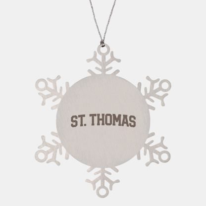 St. Thomas Virgin Island Moving Away Ornament, Snowflake, Gifts, Christmas, Stocking Stuffer