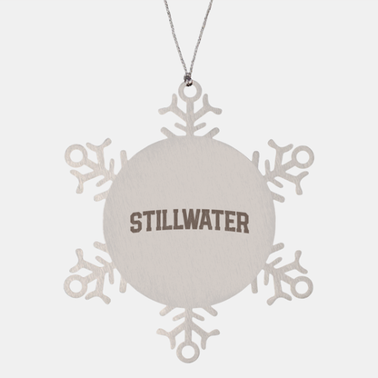 Stillwater MN Minnesota Oklahoma OK NY Moving Away Ornament, Snowflake, Gifts, Christmas, Stocking Stuffer